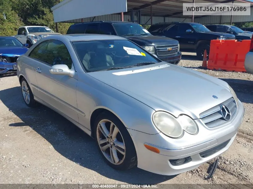 2006 Mercedes-Benz Clk 350 VIN: WDBTJ56J16F176986 Lot: 40450047