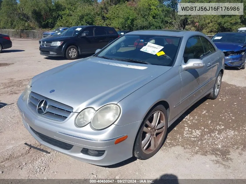 2006 Mercedes-Benz Clk 350 VIN: WDBTJ56J16F176986 Lot: 40450047