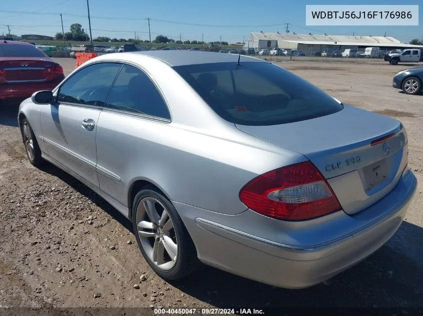 2006 Mercedes-Benz Clk 350 VIN: WDBTJ56J16F176986 Lot: 40450047