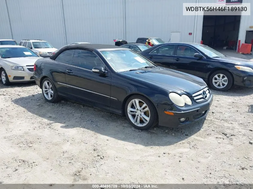 2006 Mercedes-Benz Clk 350 VIN: WDBTK56H46F189130 Lot: 40495709