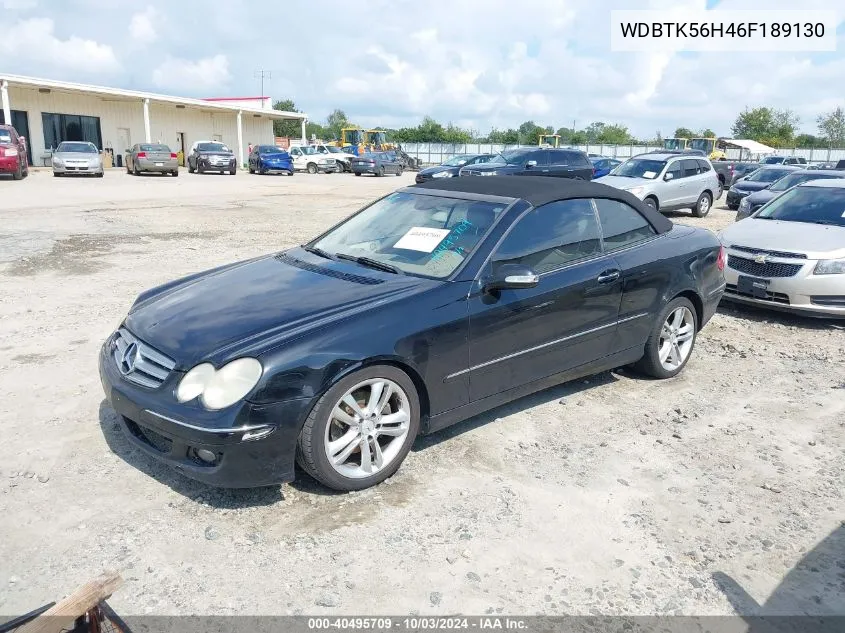 2006 Mercedes-Benz Clk 350 VIN: WDBTK56H46F189130 Lot: 40495709