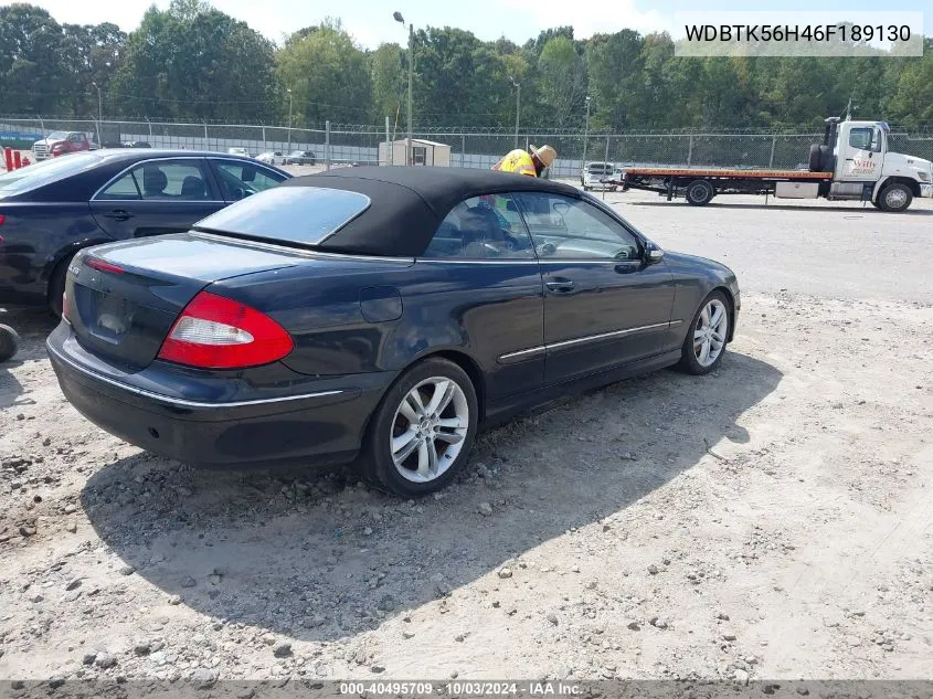 2006 Mercedes-Benz Clk 350 VIN: WDBTK56H46F189130 Lot: 40495709