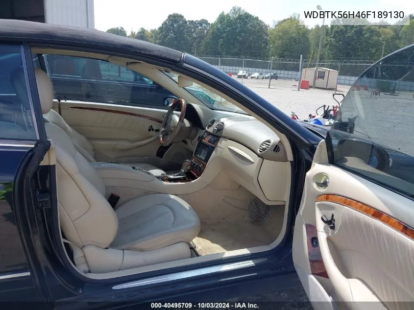 2006 Mercedes-Benz Clk 350 VIN: WDBTK56H46F189130 Lot: 40495709