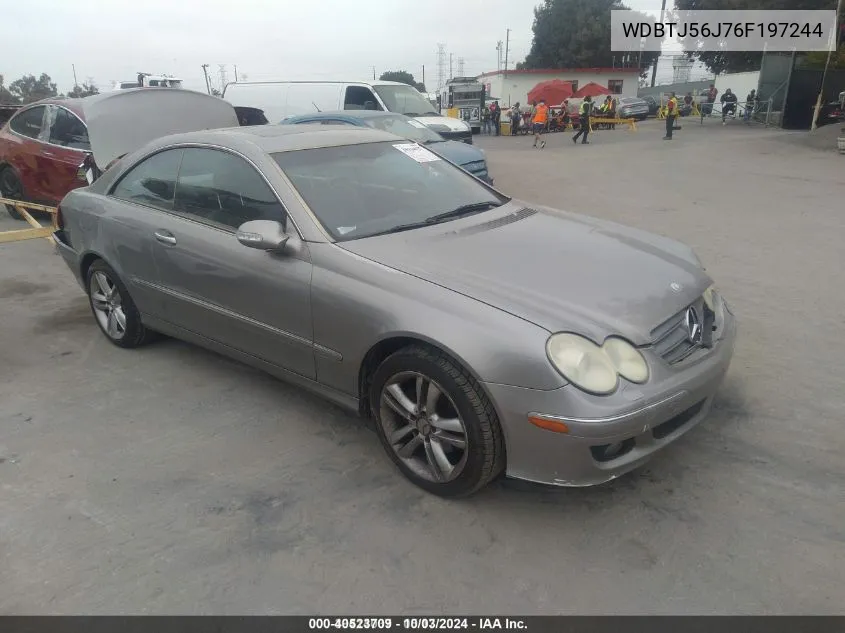 2006 Mercedes-Benz Clk 350 VIN: WDBTJ56J76F197244 Lot: 40523709