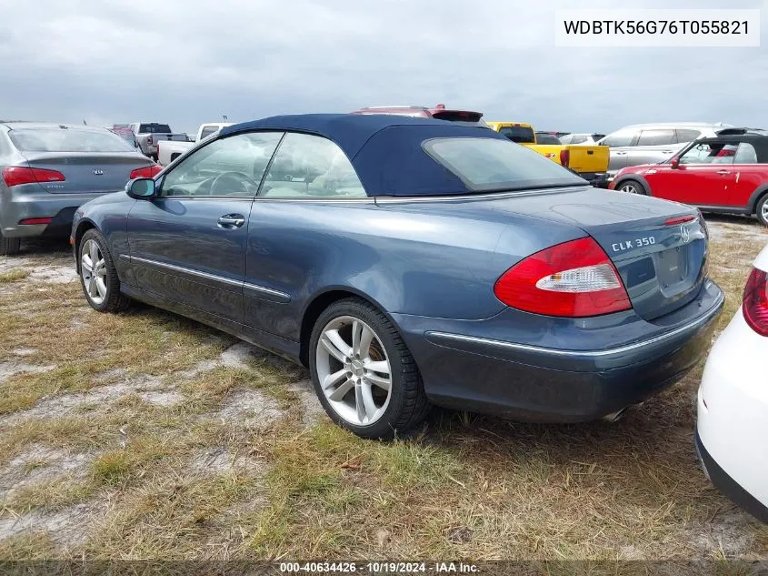 2006 Mercedes-Benz Clk 350 VIN: WDBTK56G76T055821 Lot: 40634426