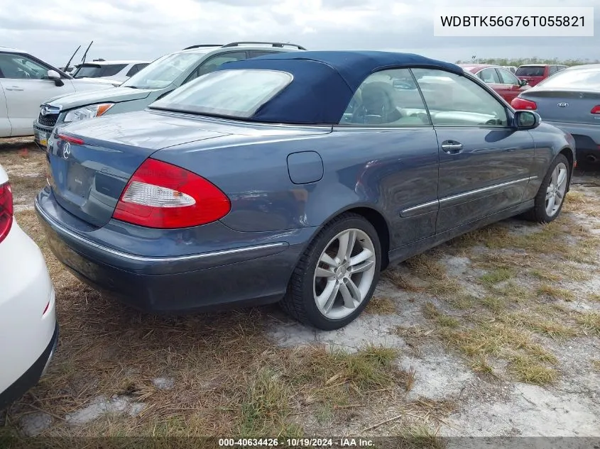 2006 Mercedes-Benz Clk 350 VIN: WDBTK56G76T055821 Lot: 40634426