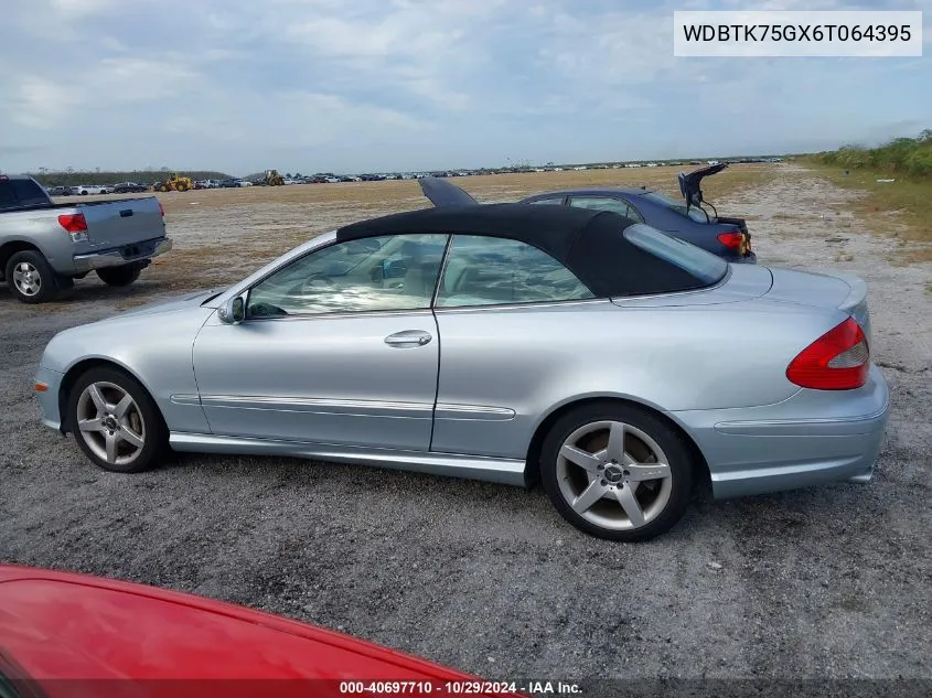 2006 Mercedes-Benz Clk 500 VIN: WDBTK75GX6T064395 Lot: 40697710