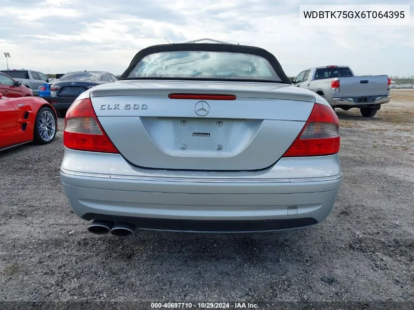 2006 Mercedes-Benz Clk 500 VIN: WDBTK75GX6T064395 Lot: 40697710