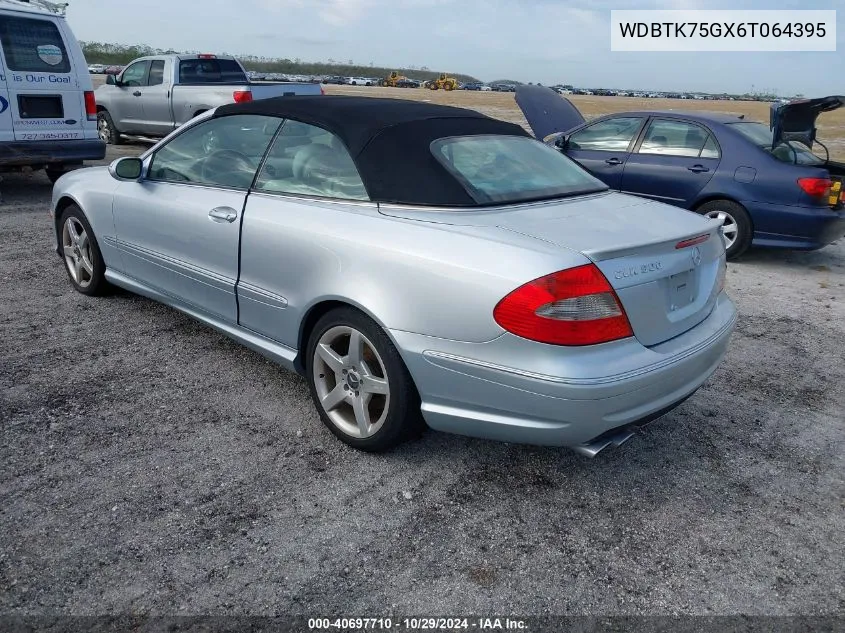 2006 Mercedes-Benz Clk 500 VIN: WDBTK75GX6T064395 Lot: 40697710