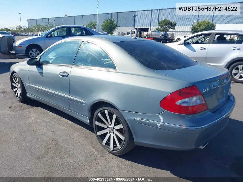 2007 Mercedes-Benz Clk 350 VIN: WDBTJ56H37F214622 Lot: 40293324