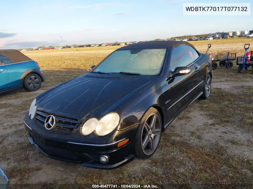 2007 Mercedes-Benz Clk 63 Amg VIN: WDBTK77G17T077132 Lot: 40477741