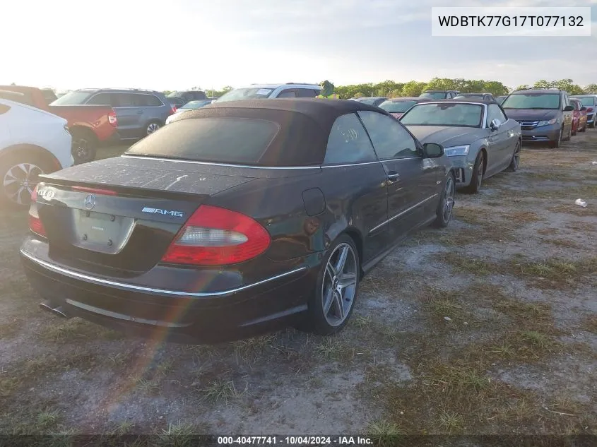 2007 Mercedes-Benz Clk 63 Amg VIN: WDBTK77G17T077132 Lot: 40477741