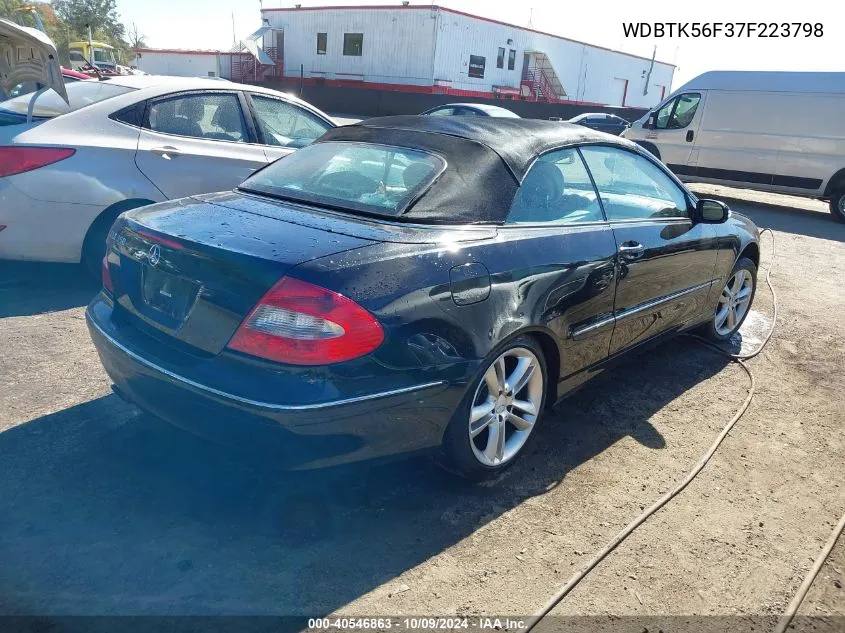 2007 Mercedes-Benz Clk 350 VIN: WDBTK56F37F223798 Lot: 40546863