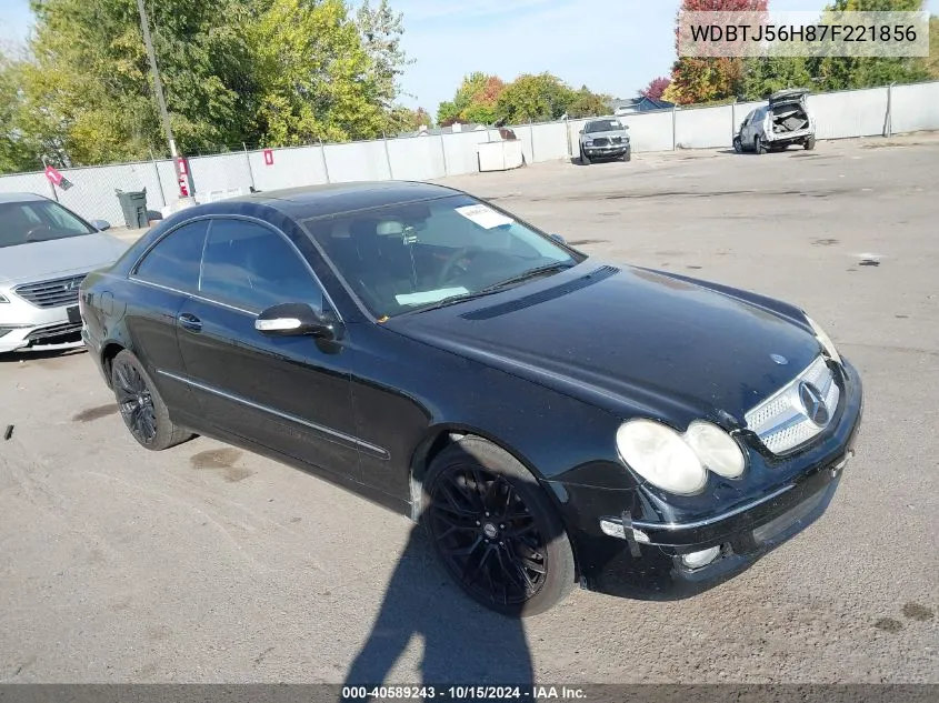 2007 Mercedes-Benz Clk 350 VIN: WDBTJ56H87F221856 Lot: 40589243