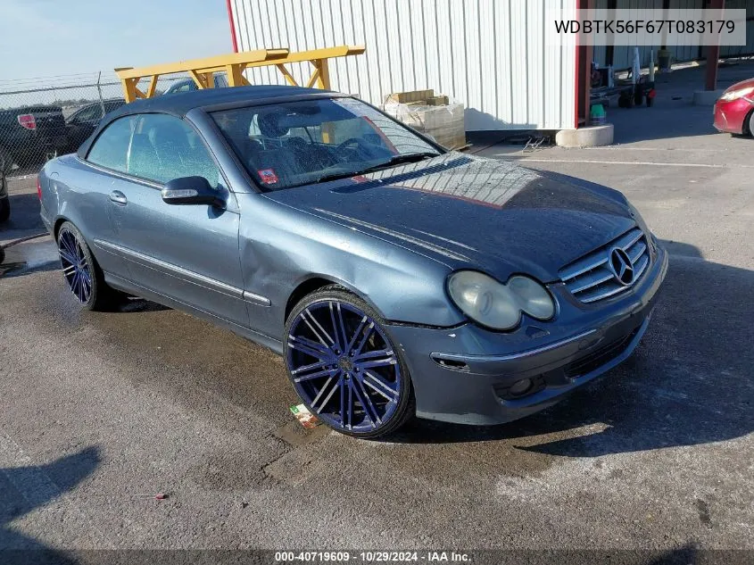 2007 Mercedes-Benz Clk 350 VIN: WDBTK56F67T083179 Lot: 40719609