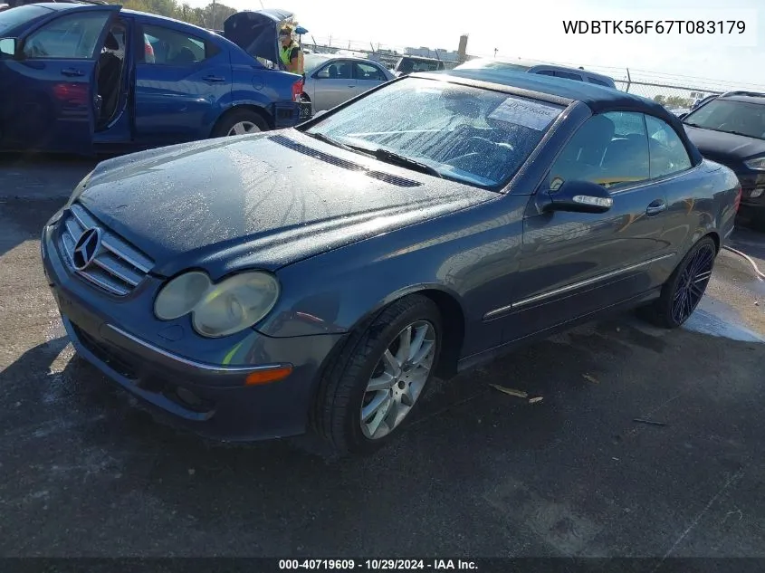 2007 Mercedes-Benz Clk 350 VIN: WDBTK56F67T083179 Lot: 40719609