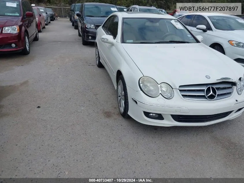 2007 Mercedes-Benz Clk 350 VIN: WDBTJ56H77F207897 Lot: 40733407