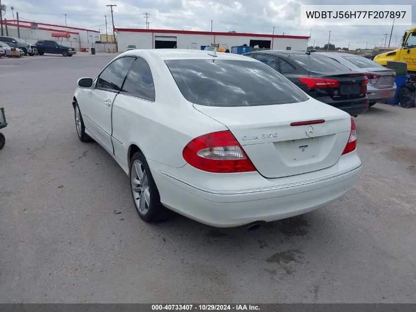 2007 Mercedes-Benz Clk 350 VIN: WDBTJ56H77F207897 Lot: 40733407