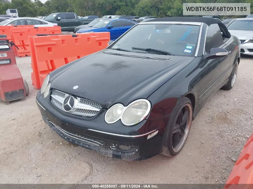 2008 Mercedes-Benz Clk 350 VIN: WDBTK56F68T091185 Lot: 40255007