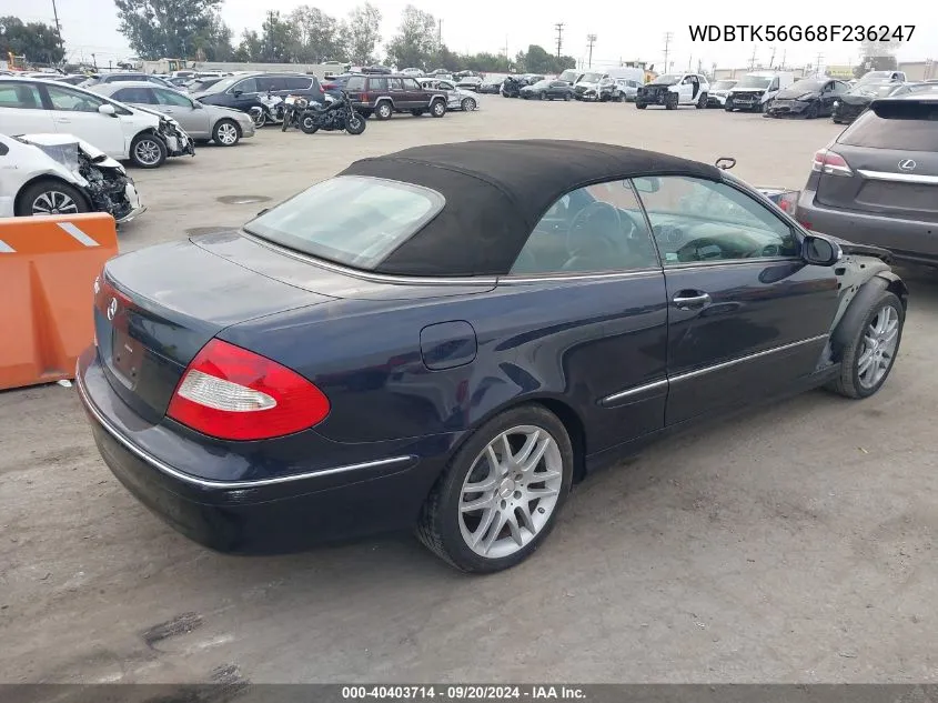 2008 Mercedes-Benz Clk 350 VIN: WDBTK56G68F236247 Lot: 40403714