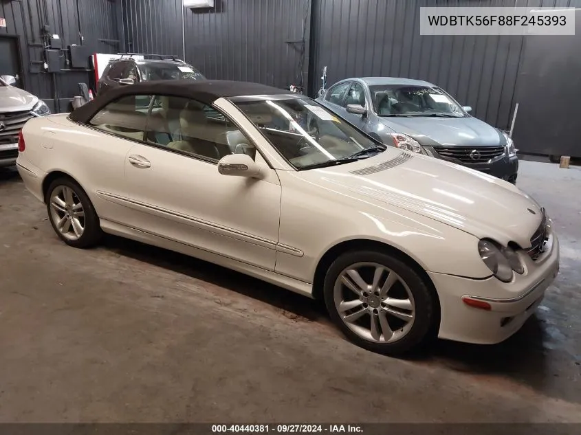 2008 Mercedes-Benz Clk 350 VIN: WDBTK56F88F245393 Lot: 40440381