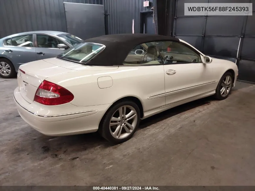 2008 Mercedes-Benz Clk 350 VIN: WDBTK56F88F245393 Lot: 40440381