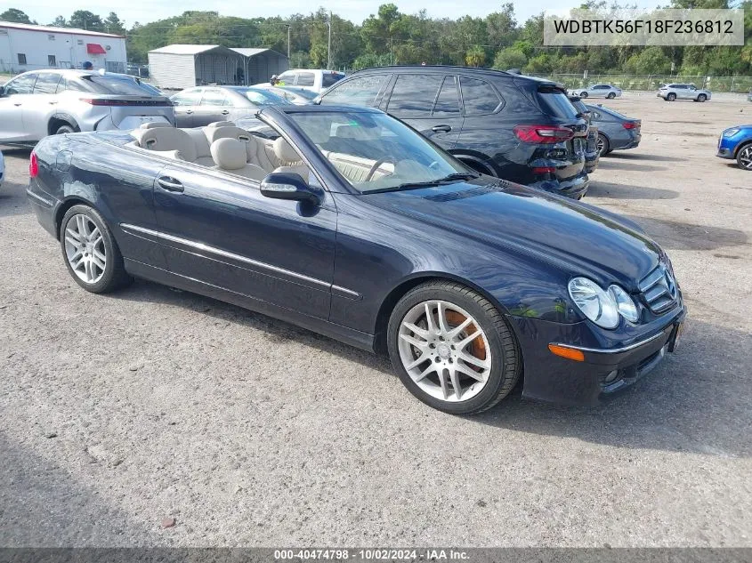 2008 Mercedes-Benz Clk 350 VIN: WDBTK56F18F236812 Lot: 40474798