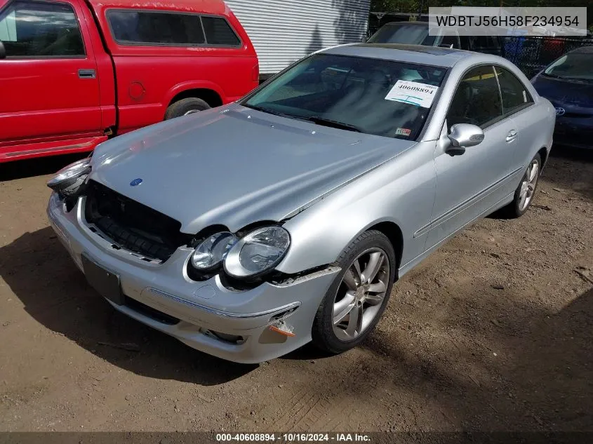 2008 Mercedes-Benz Clk 350 VIN: WDBTJ56H58F234954 Lot: 40608894