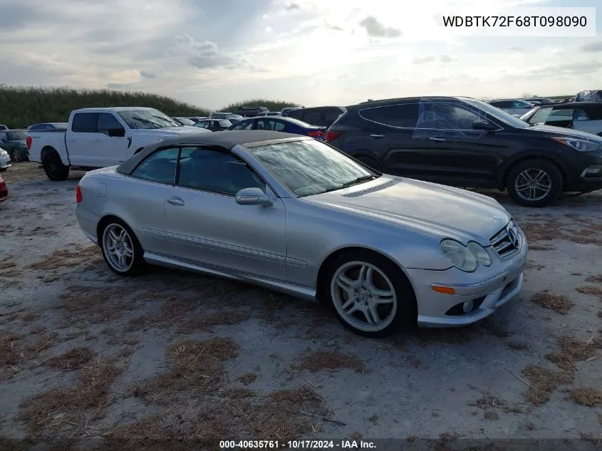 2008 Mercedes-Benz Clk 550 VIN: WDBTK72F68T098090 Lot: 40635761