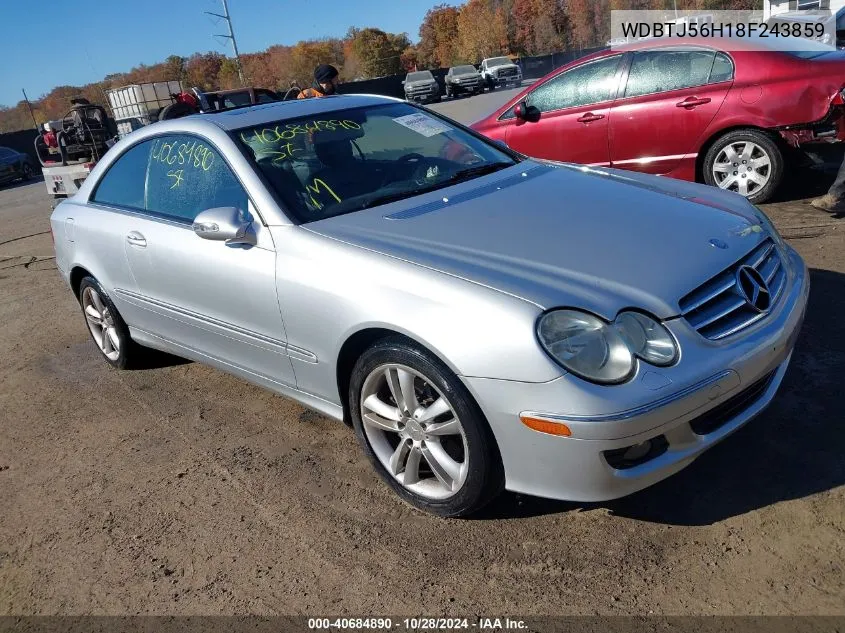 2008 Mercedes-Benz Clk 350 VIN: WDBTJ56H18F243859 Lot: 40684890