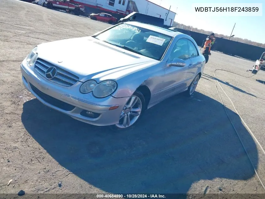 2008 Mercedes-Benz Clk 350 VIN: WDBTJ56H18F243859 Lot: 40684890