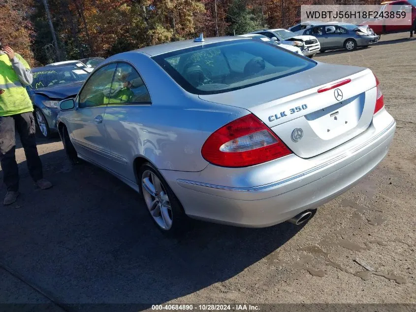 2008 Mercedes-Benz Clk 350 VIN: WDBTJ56H18F243859 Lot: 40684890