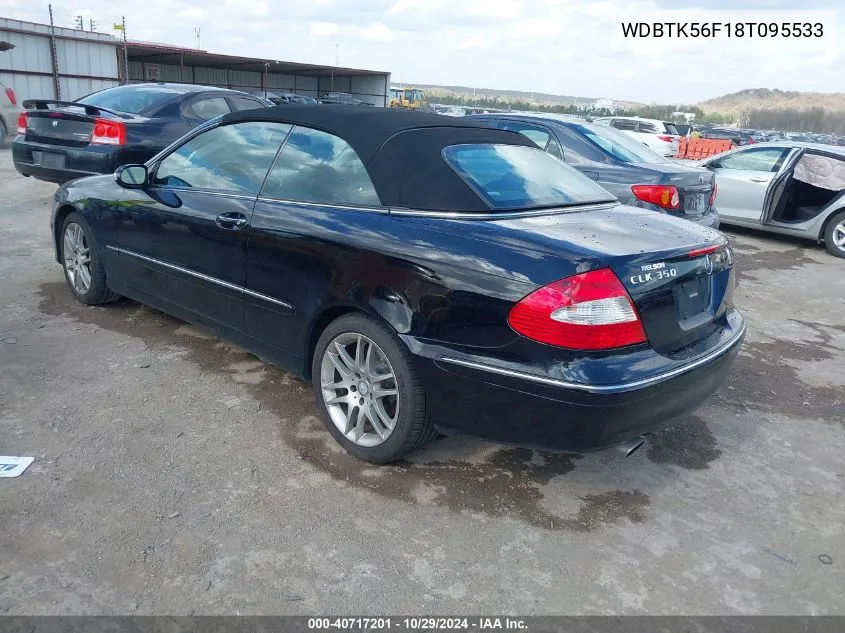 2008 Mercedes-Benz Clk 350 VIN: WDBTK56F18T095533 Lot: 40717201