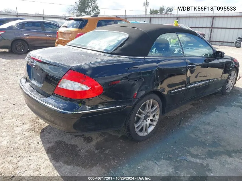 2008 Mercedes-Benz Clk 350 VIN: WDBTK56F18T095533 Lot: 40717201