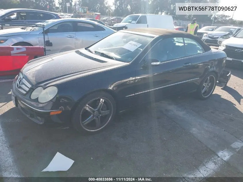 2008 Mercedes-Benz Clk 350 VIN: WDBTK56F78T090627 Lot: 40833856