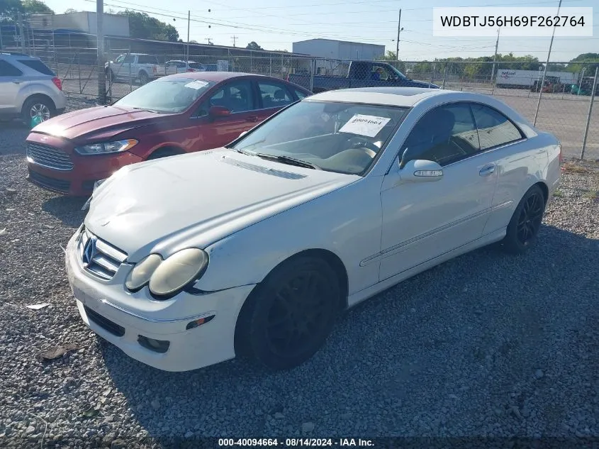 2009 Mercedes-Benz Clk 350 VIN: WDBTJ56H69F262764 Lot: 40094664