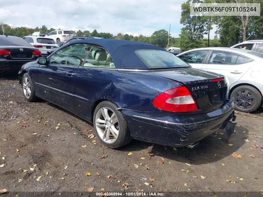 2009 Mercedes-Benz Clk 350 VIN: WDBTK56F09T105244 Lot: 40388994