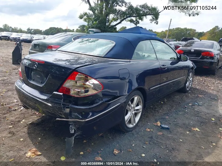 2009 Mercedes-Benz Clk 350 VIN: WDBTK56F09T105244 Lot: 40388994