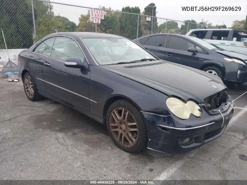 2009 Mercedes-Benz Clk 350 VIN: WDBTJ56H29F269629 Lot: 40438225