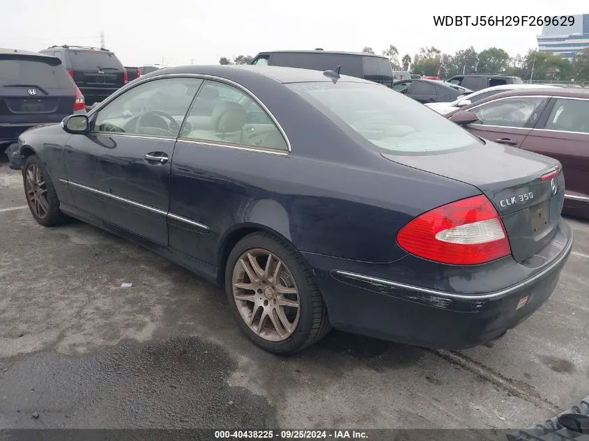 2009 Mercedes-Benz Clk 350 VIN: WDBTJ56H29F269629 Lot: 40438225