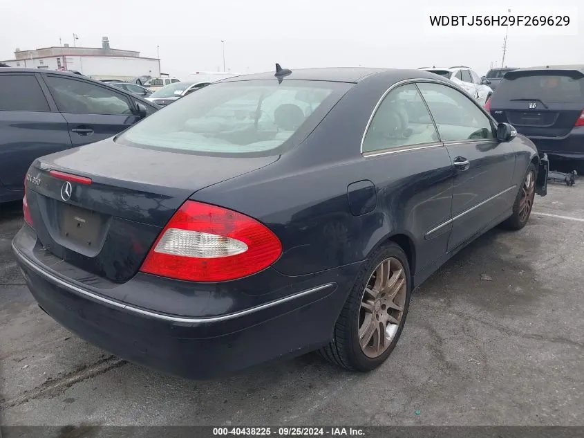 2009 Mercedes-Benz Clk 350 VIN: WDBTJ56H29F269629 Lot: 40438225