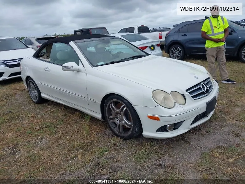 2009 Mercedes-Benz Clk 550 VIN: WDBTK72F09T102314 Lot: 40541391