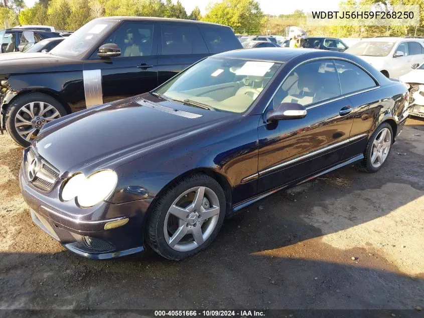 2009 Mercedes-Benz Clk 350 VIN: WDBTJ56H59F268250 Lot: 40551666