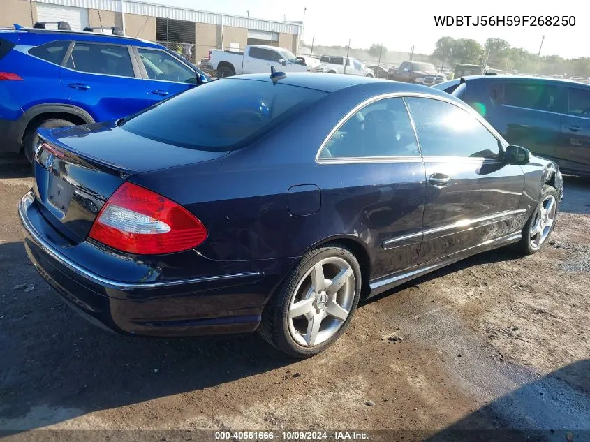 2009 Mercedes-Benz Clk 350 VIN: WDBTJ56H59F268250 Lot: 40551666