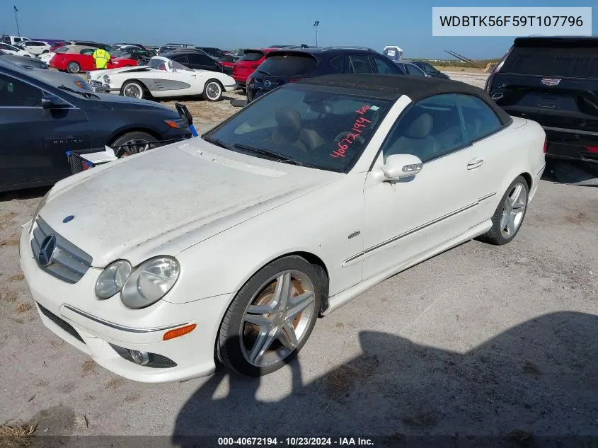 2009 Mercedes-Benz Clk 350 VIN: WDBTK56F59T107796 Lot: 40672194