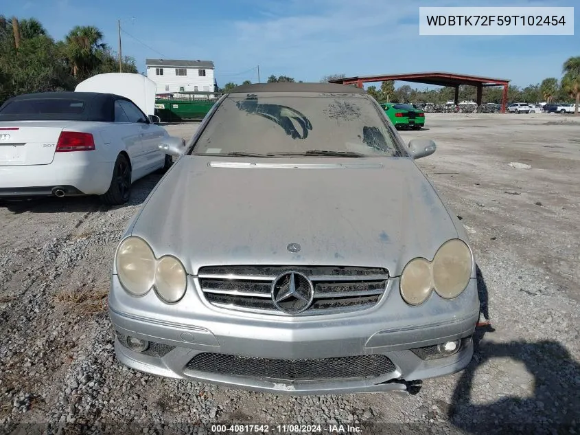 2009 Mercedes-Benz Clk 550 VIN: WDBTK72F59T102454 Lot: 40817542