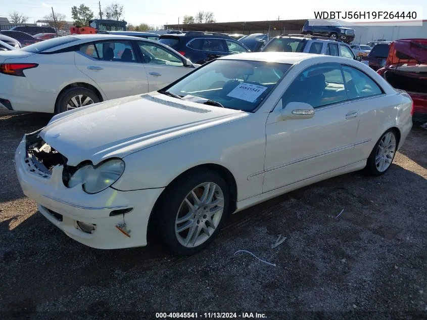 2009 Mercedes-Benz Clk 350 VIN: WDBTJ56H19F264440 Lot: 40845541