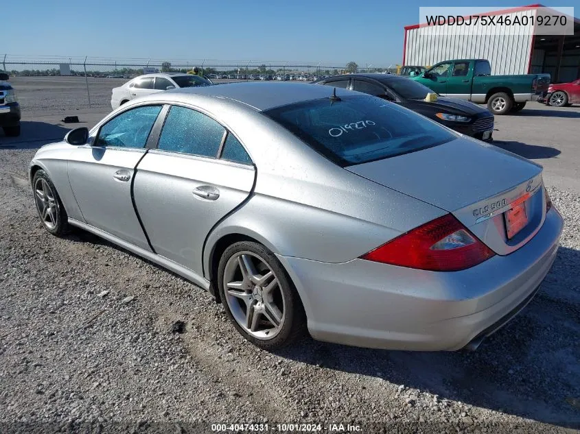 2006 Mercedes-Benz Cls 500 VIN: WDDDJ75X46A019270 Lot: 40474331