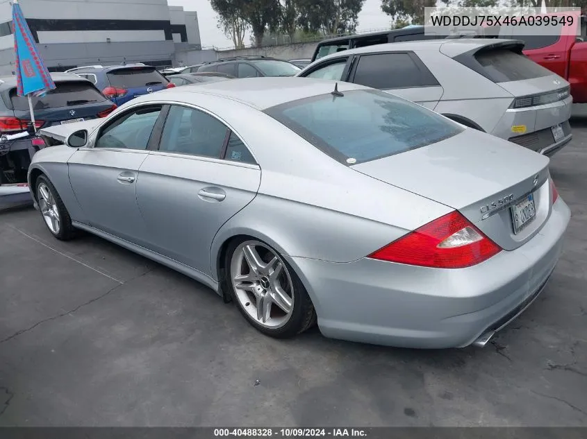 2006 Mercedes-Benz Cls 500C VIN: WDDDJ75X46A039549 Lot: 40488328