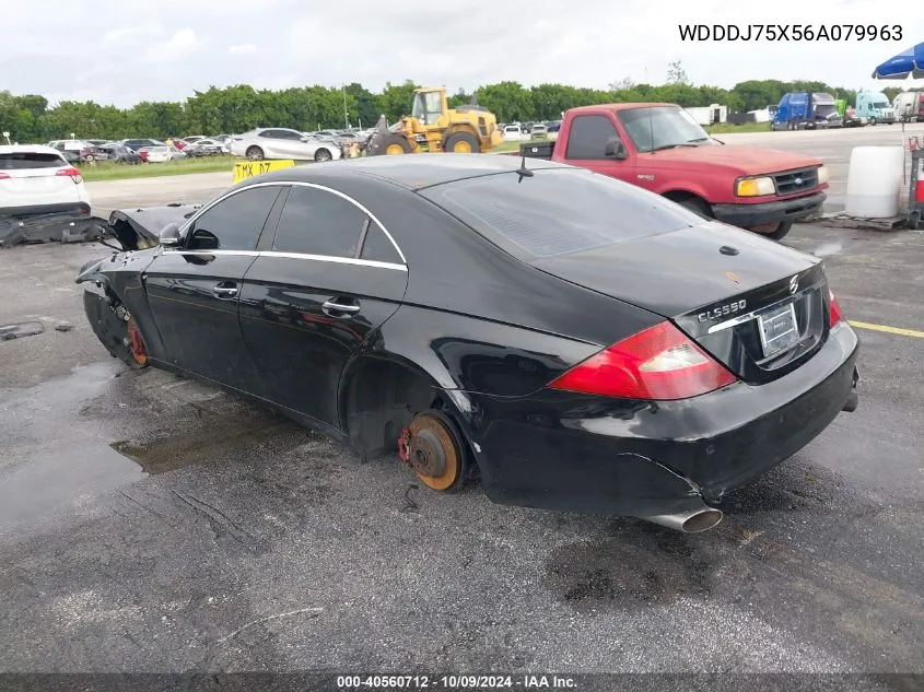 2006 Mercedes-Benz Cls 500 VIN: WDDDJ75X56A079963 Lot: 40560712